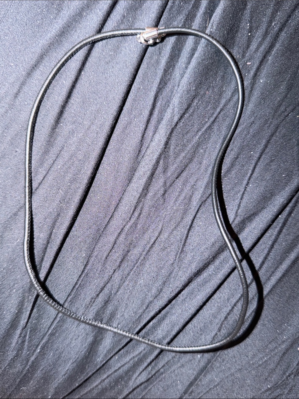 Simple Black Leather Cord Necklace